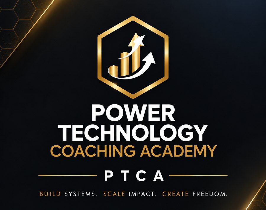 Power Technology Coaching Academy logo: Build systems. Scale impact. Create freedom.